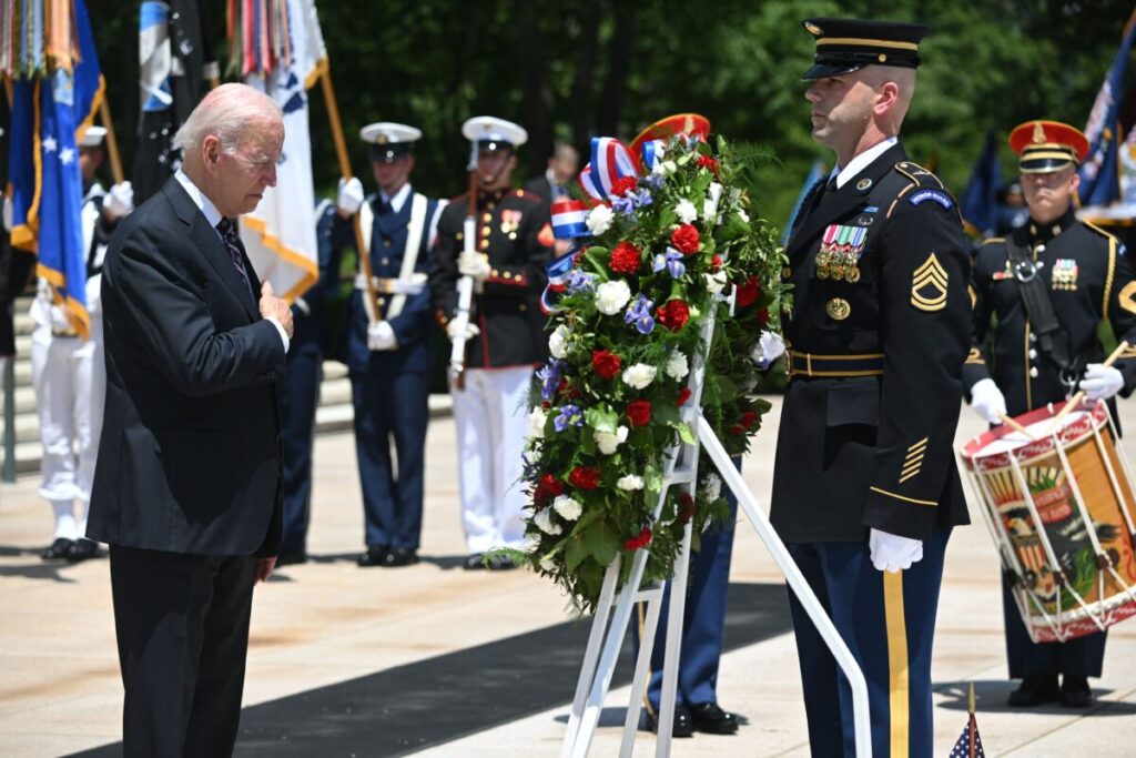 Biden Commemorates Memorial Day, Says America Is Free Because Troops Are Brave