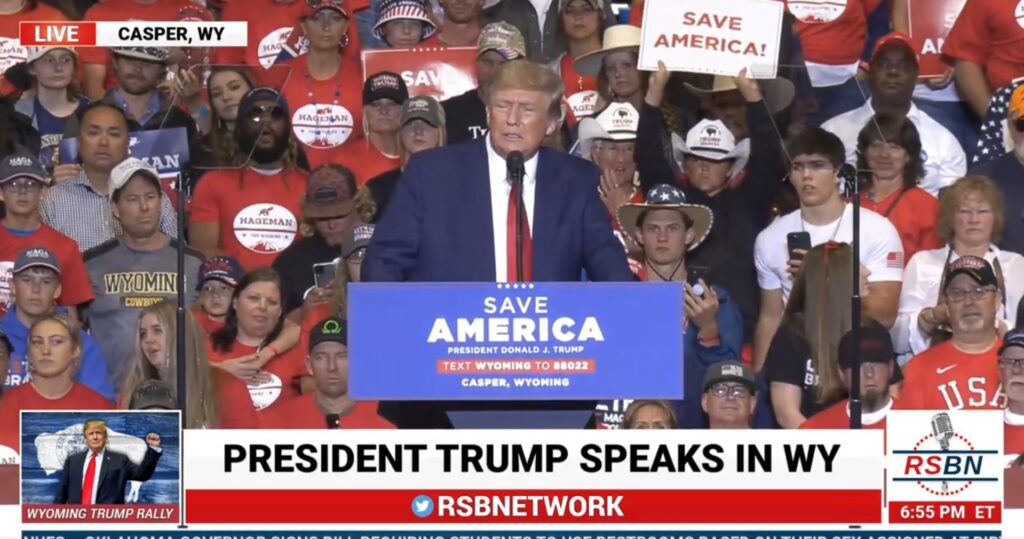 President Trump SLAMS BLM at WY Rally “They can steal money and live in $6 million dollar mansions and nobody does a d–n thing” [VIDEO]
