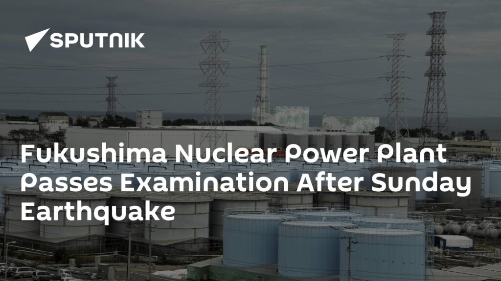 Fukushima Nuclear Power Plant Passes Examination After Sunday Earthquake
