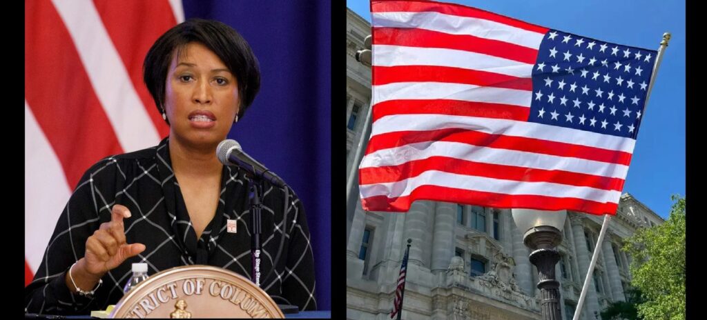 Delusional Anti-Trump DC Mayor Thinks DC is a State... DEFACES Flags with 51st Star for Flag Day