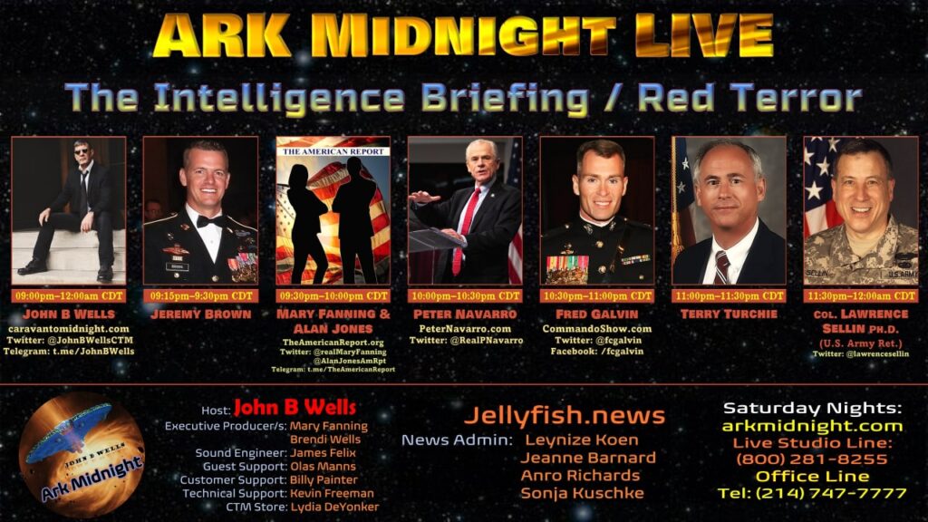 Ark Midnight Tonight Topic: The Intelligence Briefing / Red Terror 9pm - 12am CDT