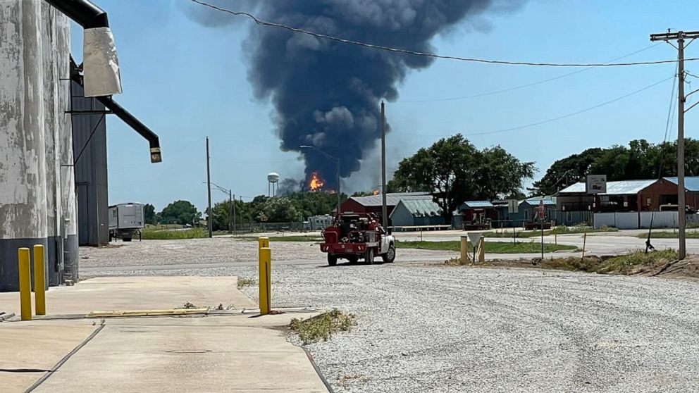Evacuations urged after 'major fire' ignites at natural gas plant in Oklahoma