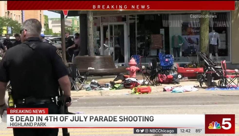 Five Killed, Sixteen Wounded in Rooftop Sniper Attack on Fourth of July Parade in Highland Park, Illinois: Reports