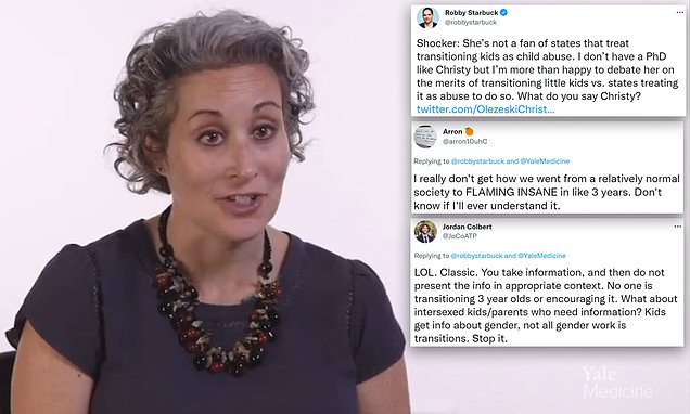 Fury as Yale School of Medicine professor brags about helping kids as young as THREE on 'gender journey' if they identify as trans or non-binary