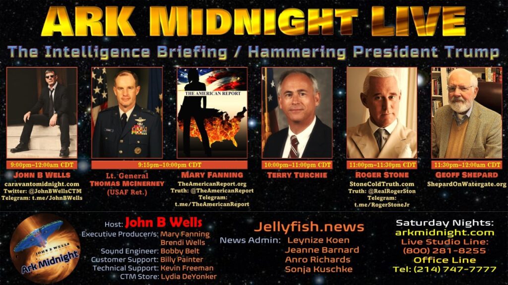 13 August 2022 - Tonight on Ark Midnight Topic: The Intelligence Briefing / Hammering President Trump