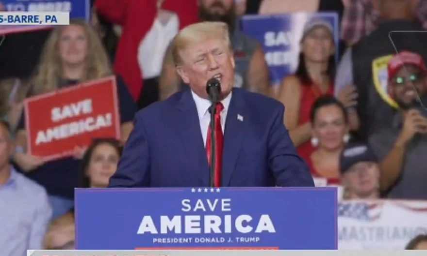 “How’d You Like the Red Lighting Behind Him Like the Devil?” – Trump Calls Biden an ‘Enemy of the State’ During Massive PA Rally (VIDEO)