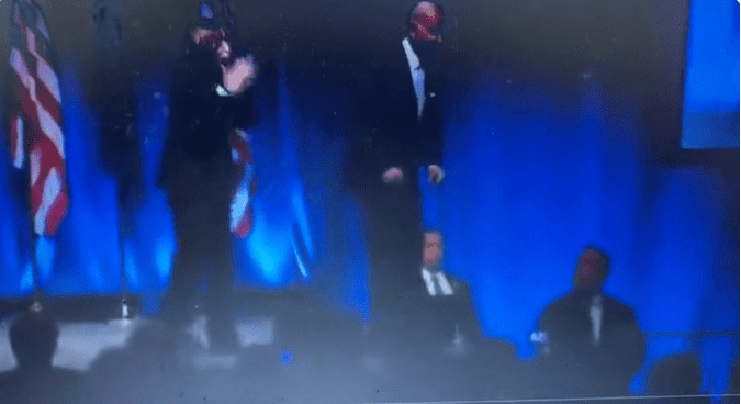 81 Million Vote Man Joe Biden Goes Wrong Way On Stage, Has To Be Pulled Back By Kamala So He Doesn’t Fall Off [VIDEO]