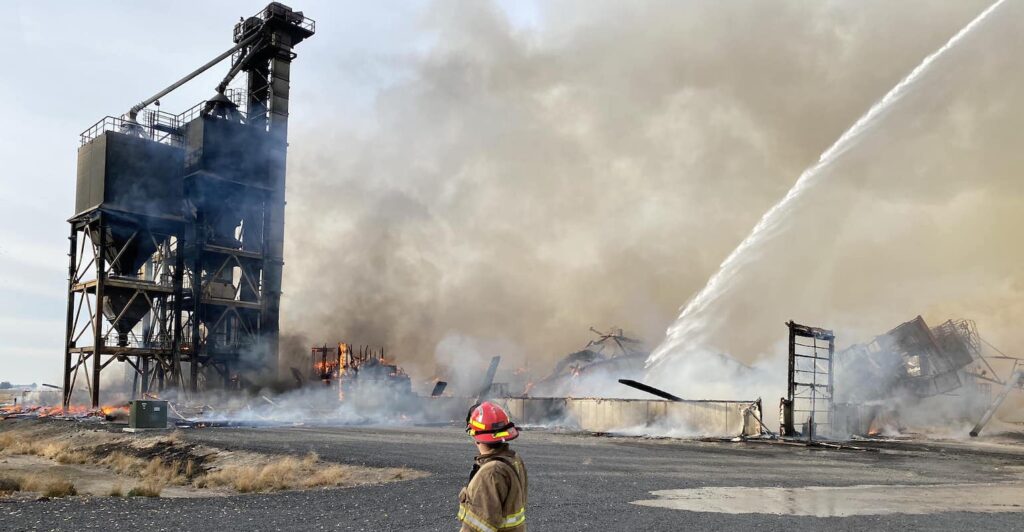 Fertilizer Manufacturing Plant Destroyed in Massive Fire