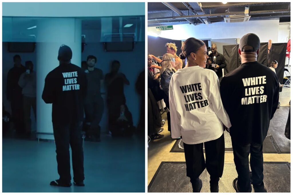 Kanye West Wears ‘White Lives Matter’ Shirt During Fashion Show in Paris