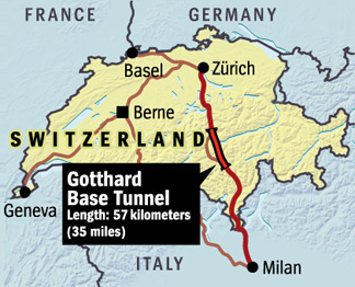 Welcoming Satan? Gotthard Tunnel opening ceremony in Switzerland