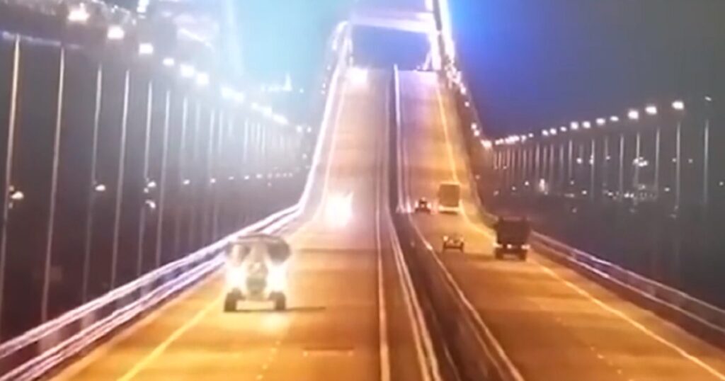 Watch: Massive Fireball Engulfs 12-Mile Bridge with People Still Driving Across