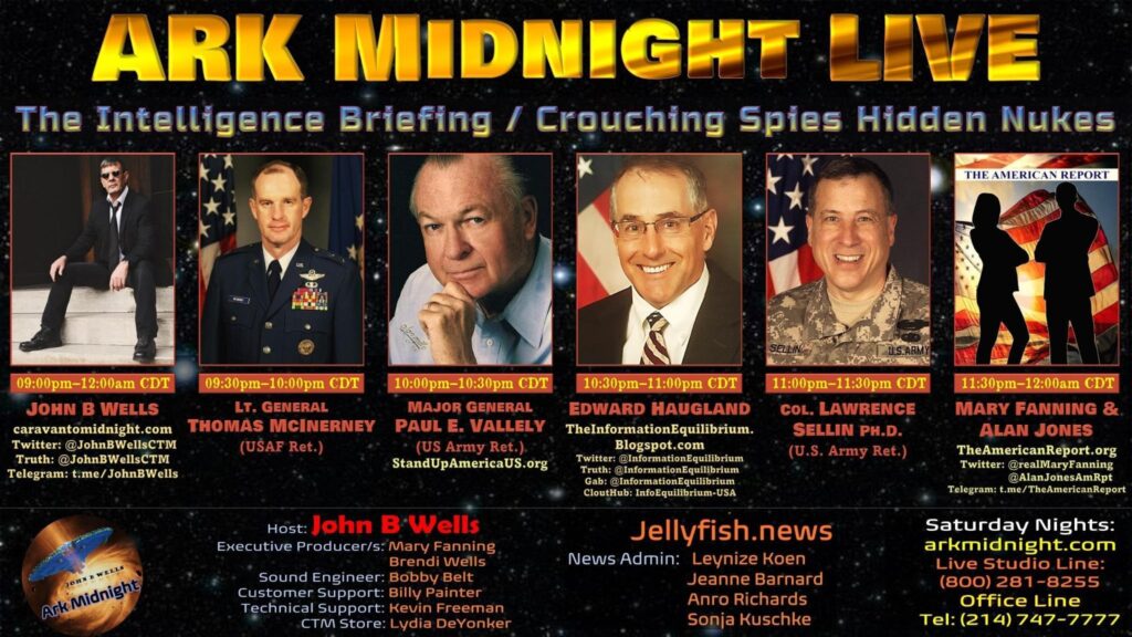 15 October 2022 - Ark Midnight Tonight - The Intelligence Briefing / Crouching Spies Hidden Nukes