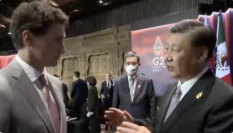 HEATED ARGUMENT Caught on Camera Between Canada’s Soy Boy Prime Minister Justin Trudeau and China’s President XI [VIDEO]