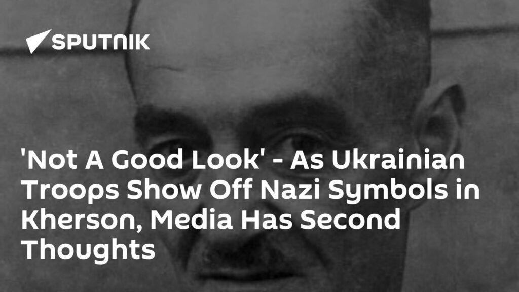 'Not A Good Look' - As Ukrainian Troops Show Off Nazi Symbols in Kherson, Media Has Second Thoughts