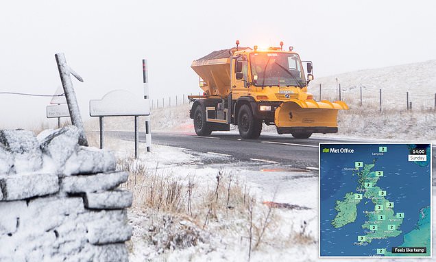 Temperatures drop to 0C as first snow of Winter arrives