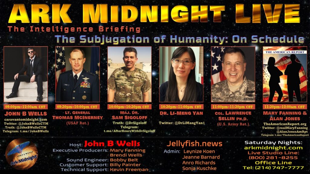10 December 2022 - Tonight on #ArkMidnight: The Intelligence Briefing / The Subjugation of Humanity: On Schedule