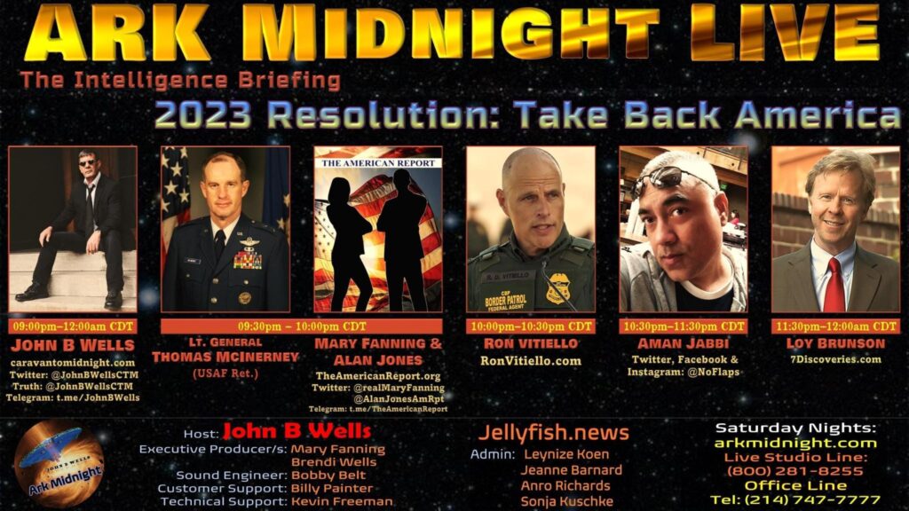 31 December 2022 - Tonight on #ArkMidnight Topic: The Intelligence Briefing / 2023 Resolution: Take Back America