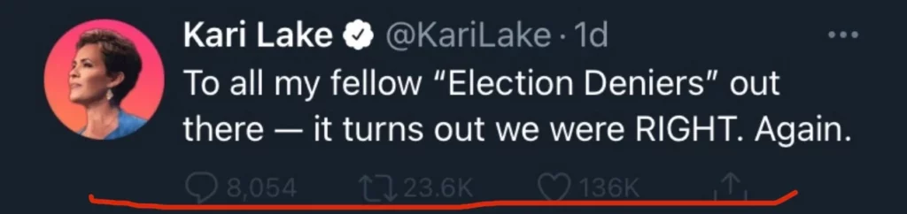Twitter Is STILL Disabling Kari Lake And Other Republicans’ Like-Retweet Feature On Rigged 2022 Election Tweets – After Katie Hobbs is Linked to Censorship of AZ Republican Accounts
