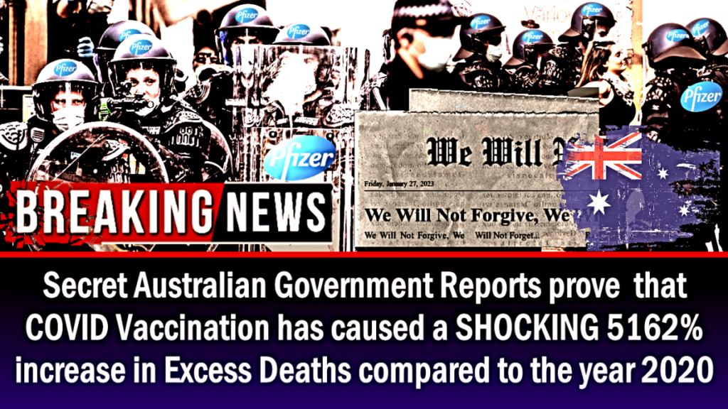 BREAKING: Secret Australian Government Reports prove COVID Vaccination has caused a shocking 5162% increase in Excess Deaths compared to the year 2020