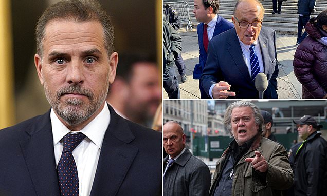 Hunter Biden FINALLY admits infamous laptop is HIS as he sends letters to prosecutors demanding investigations into Trump allies Steve Bannon and Rudy Giuliani for peddling hard drive to media