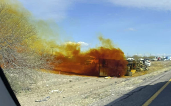 Evacuations Underway After Semi With Hazardous Materials Tips Over in Tucson, AZ