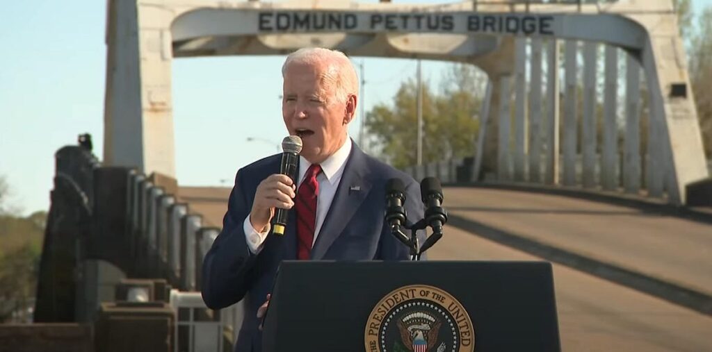 Joe Biden Inflames Racial Tensions, Repeats More Lies About America's Elections at Selma