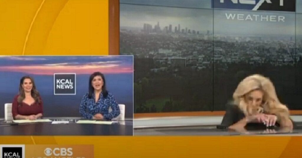 Video: Meteorologist's Eyes Cross, She Slumps, Then Breaks Desk as She Passes Out Live on Air