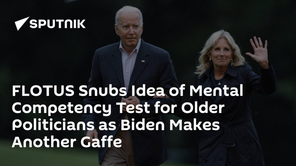 FLOTUS Snubs Idea of Mental Competency Test for Older Politicians as Biden Makes Another Gaffe