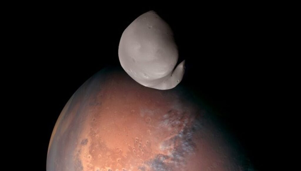 Clearest Images Ever Taken Of Mars’s Moon Deimos At Just 100 Kilometers Away
