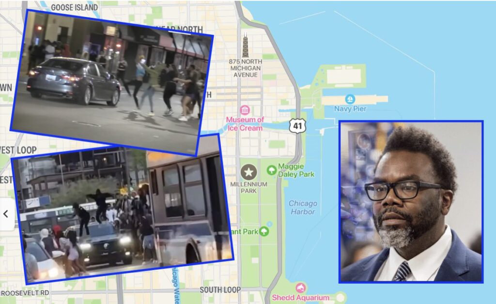 Newly-Elected Dem Mayor Issues INSANE Response to POPULAR TOURIST AREA of DOWNTOWN CHICAGO Taken Over By Mob of Young Domestic Terrorists—Vehicles Lit On Fire—Teens Attacked Moving Vehicles—58 People Shot In Chicago Over Weekend—10 People Killed [SHOCKING VIDEOS]