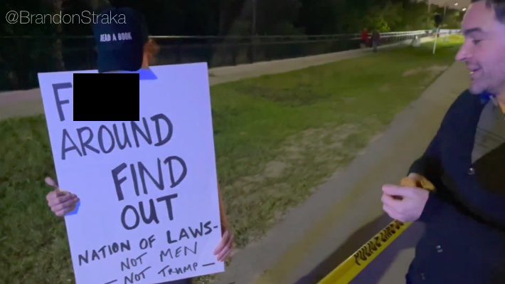 #WalkAway Founder Brandon Straka Asks Screeching Lawyer With Vulgar Sign Standing In Front of Mar-a-Lago What She’s Protesting... Her Uneducated Responses Are HILARIOUS! [VIDEO]