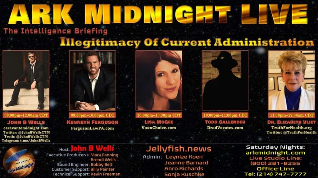 15 April 2023 - Ark Midnight Live -Topic: The Intelligence Briefing / Illegitimacy Of Current Administration