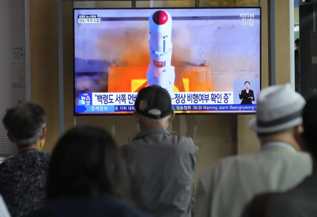 North Korea spy satellite launch fails as rocket falls into the sea