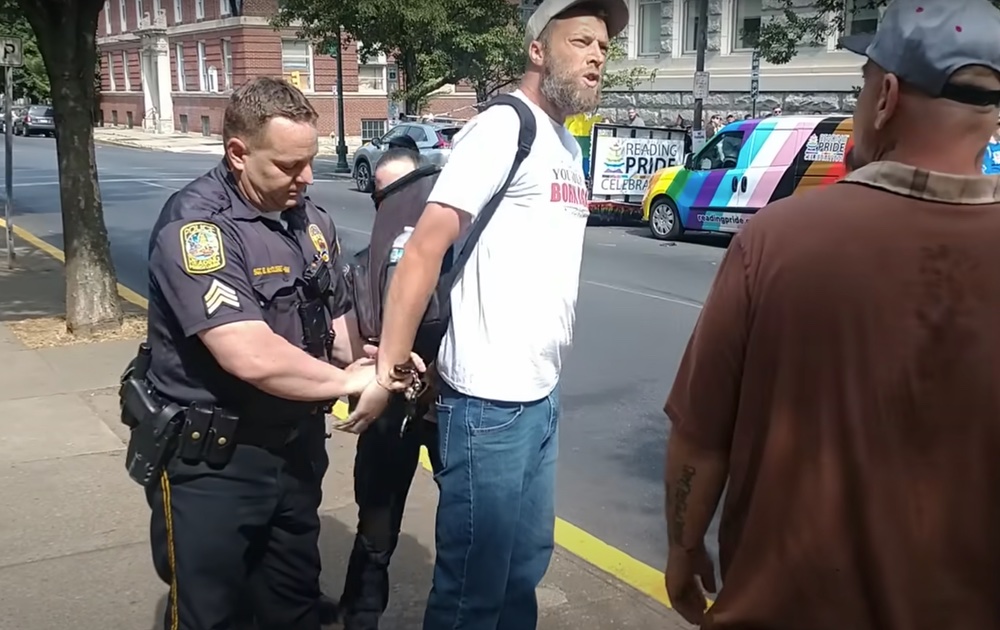 Police arrest Christian man who quoted Bible across the street from LGBT ‘Pride March’