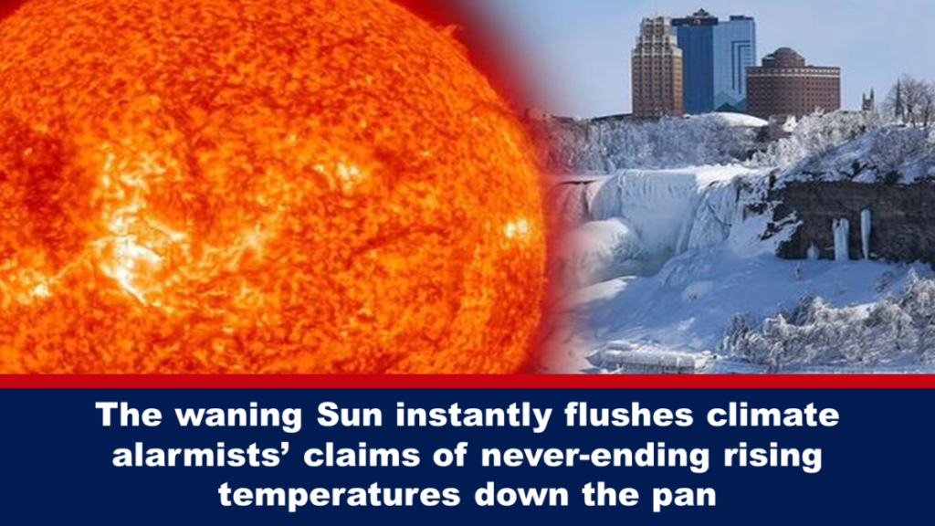 The waning Sun instantly flushes climate alarmists’ claims of never-ending rising temperatures down the pan