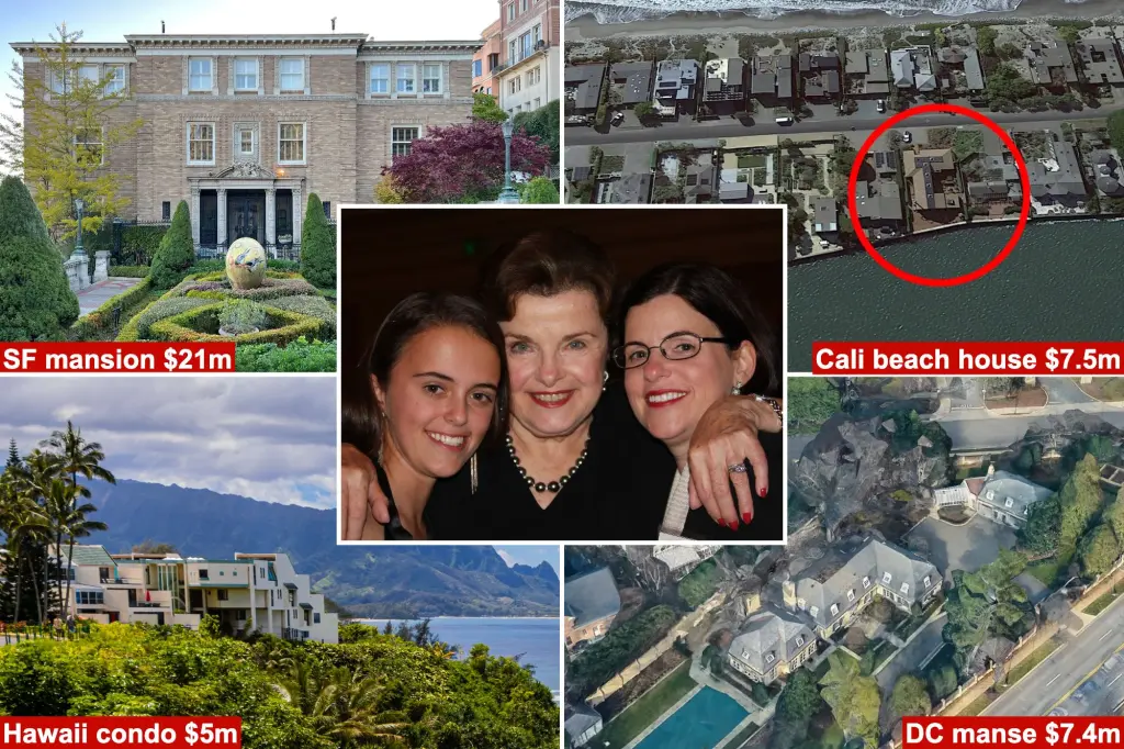 Dianne Feinstein leaves stunning properties to her and billionaire husband’s feuding daughters