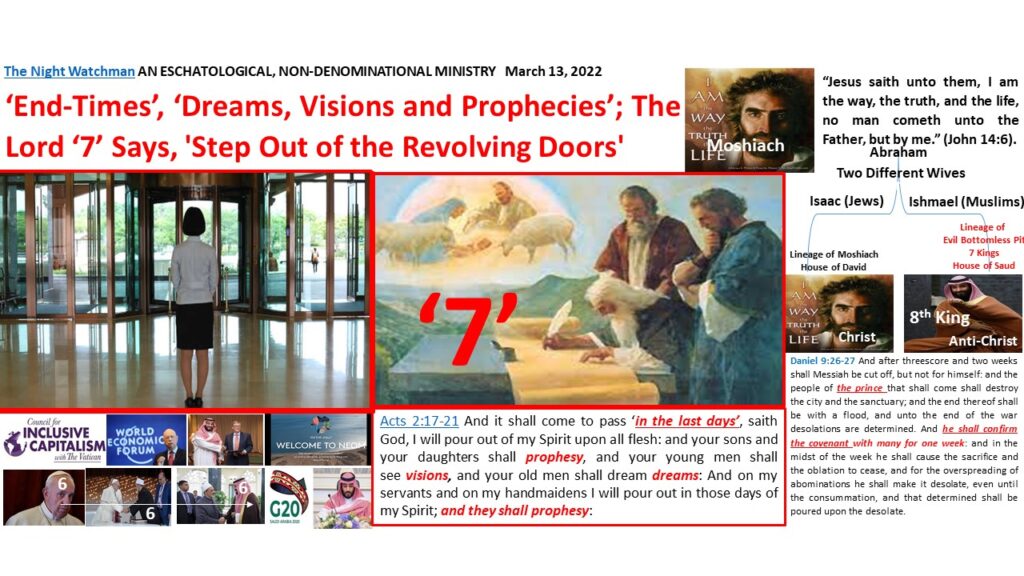 ‘End-Times’, ‘Dreams, Visions and Prophecies’; The Lord ‘7’ Says, ‘Step Out of the Revolving Doors’