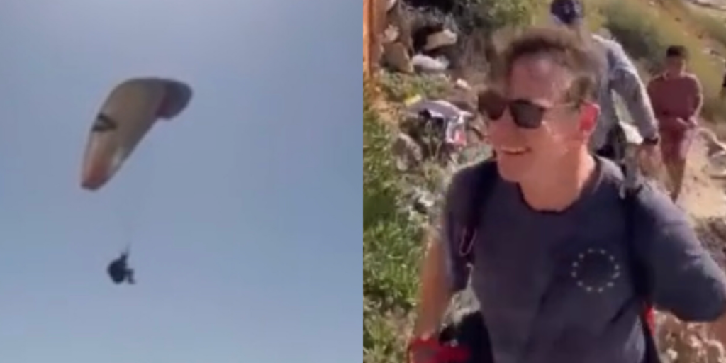 WATCH: EU Diplomat Conducted ‘The First Gaza Paragliding Flight In History’ Just Months Before Israel Attacks