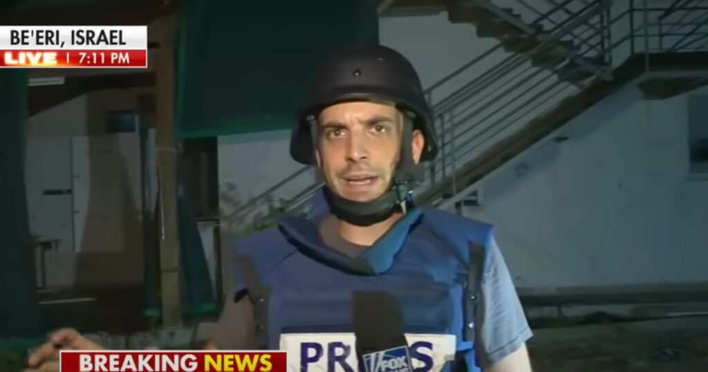 Reporter Holds Back Tears After Witnessing 1/10 of Residents Killed in Hamas Attack