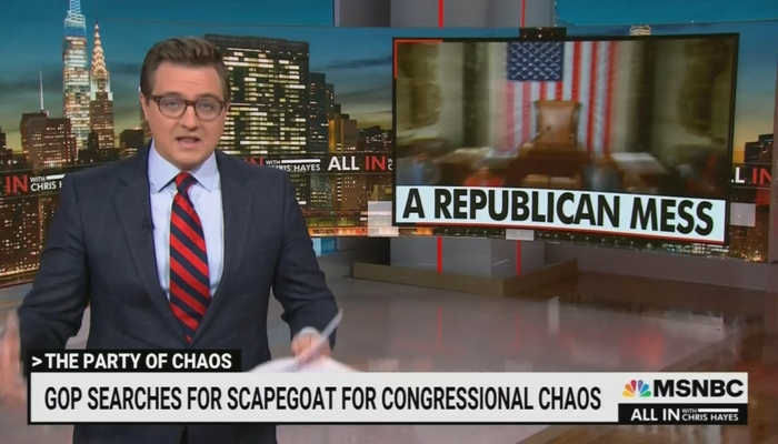MSNBC's Hayes FREAKS! Claims Media Blames Democrats for 'GOP Chaos'