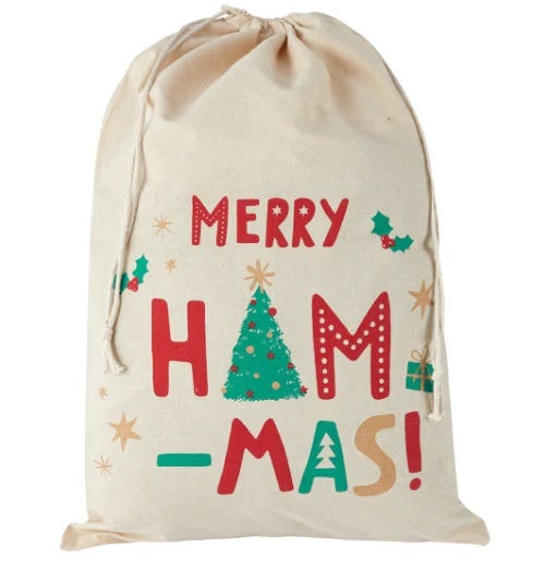 Check out the special Christmas bag currently available via K-Mart online. Crazy, no?