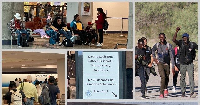 Biden’s TSA Designates Special Airport Screening Line for Migrants Without Required ID