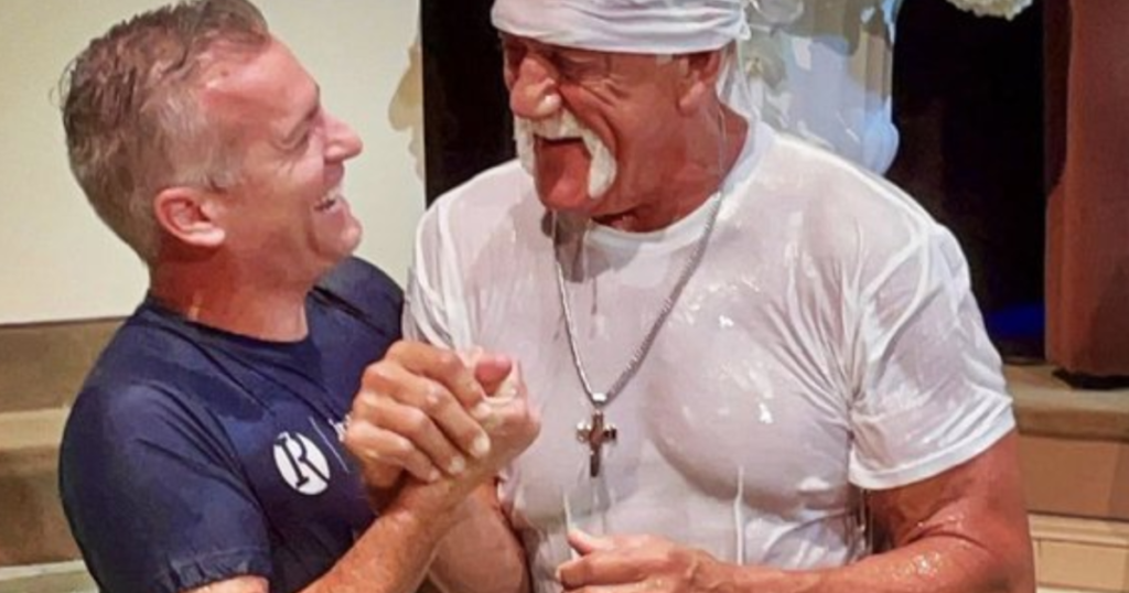 Legendary Wrestler Hulk Hogan Baptized! Watch The Moment It Happened Here