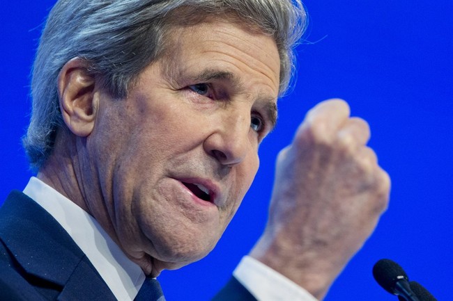 Rebel News Reporter Confronts Kerry at Davos