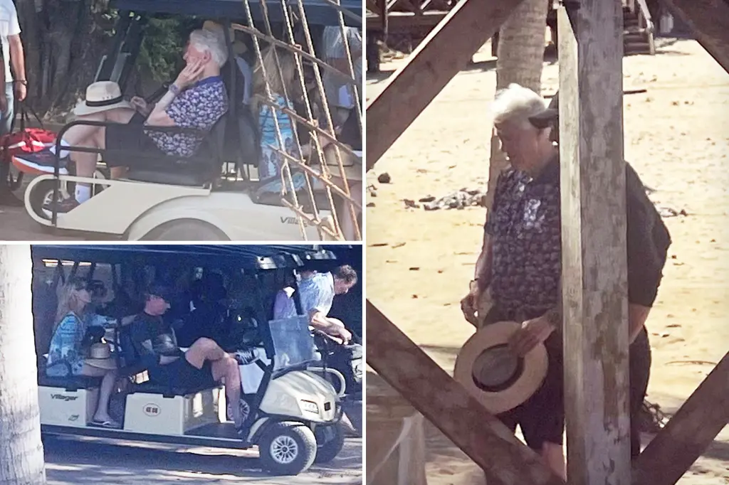 Bill Clinton spotted palling around with Gov. Gavin Newsom at luxury Mexican resort after Epstein doc dump