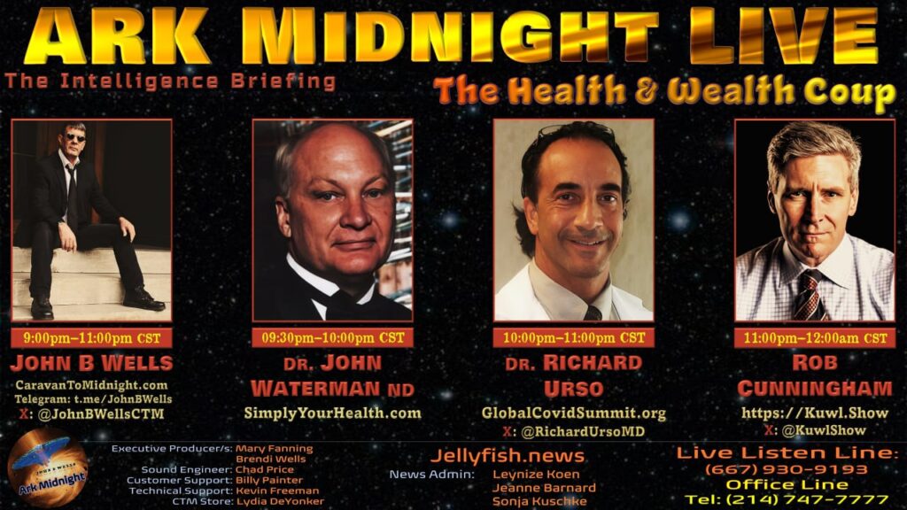 09 March 2024: Ark Midnight Tonight: The Intelligence Briefing/ The Health and Wealth Coup