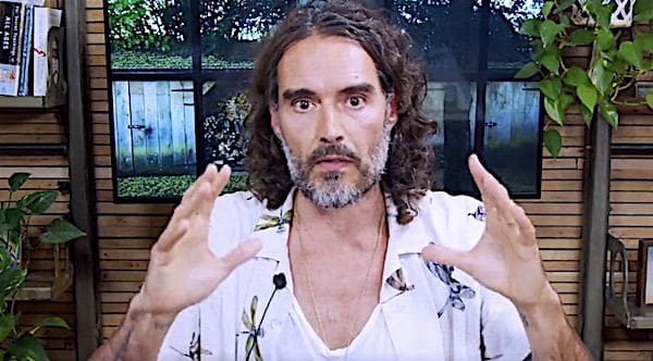 Russell Brand talks tarot cards the day after being baptized