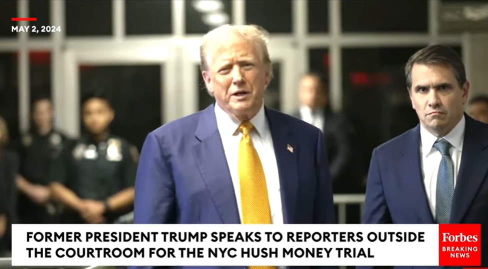 President Trump Gives Impromptu Presser After Leaving NYC Courtroom