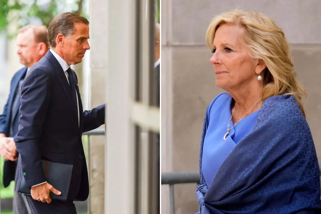 Jill Biden puts on a powerful show of support for Hunter — while snubbing his now-5-year-old daughter