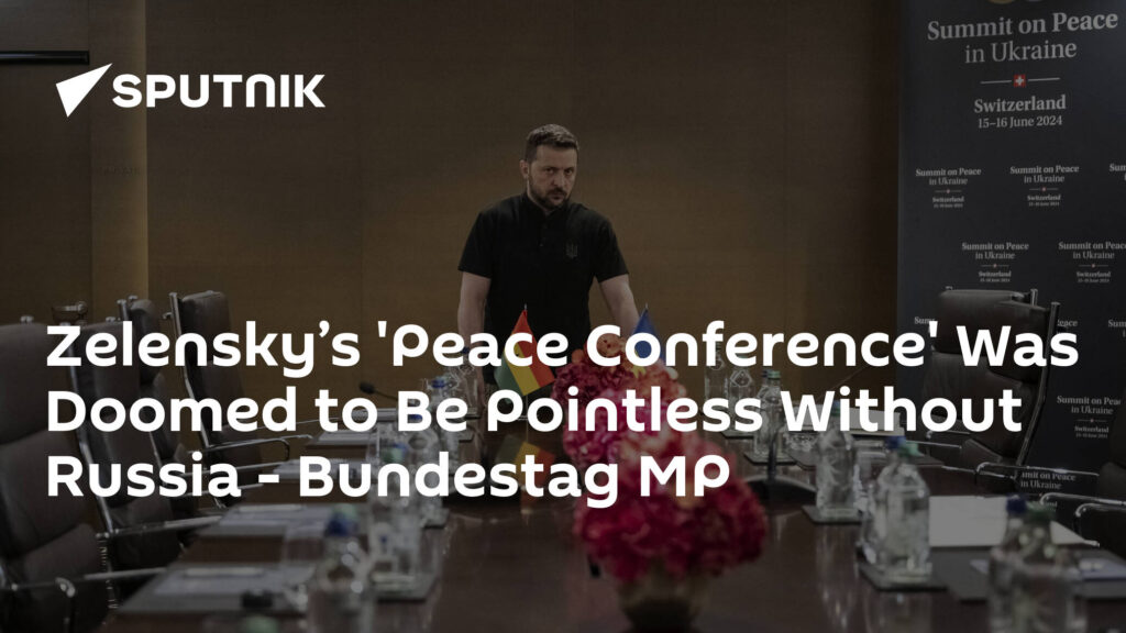 Zelensky’s 'Peace Conference' Was Doomed to Be Pointless Without Russia - Bundestag MP